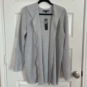 NWT Cyrus Hooded Gray Knit Cardigan Size Medium
